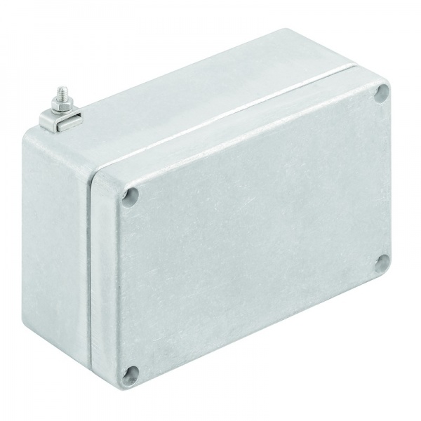 9526870000 WEIDMULLER Взрывозащищенный металлический корпус, 125 x 80 x 57 mm, необработанный, Фланцевая пластина: Нет, Винты M4 Torx со шлицем, нержавеющая сталь