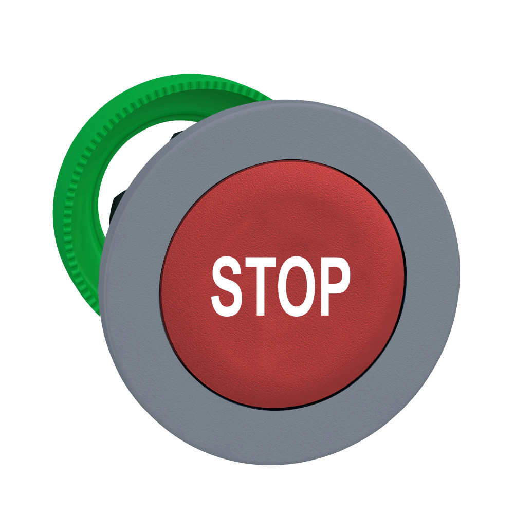 ГОЛОВКА ДЛЯ КНОПКИ 22ММ С ВОЗВРАТОМ, КРАС, ЗАПОД, ПЛАСТИК, МАРКИРОВКА "STOP" C0
