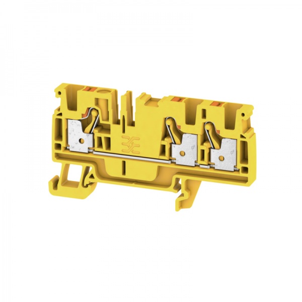 2051340000 WEIDMULLER Проходная клеммная колодка, PUSH IN, 4 mm², 800 V, 32 A, Количество соединений: 3