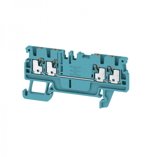 1552700000 WEIDMULLER Проходная клеммная колодка, PUSH IN, 1.5 mm², 500 V, 17.5 A, Количество соединений: 4