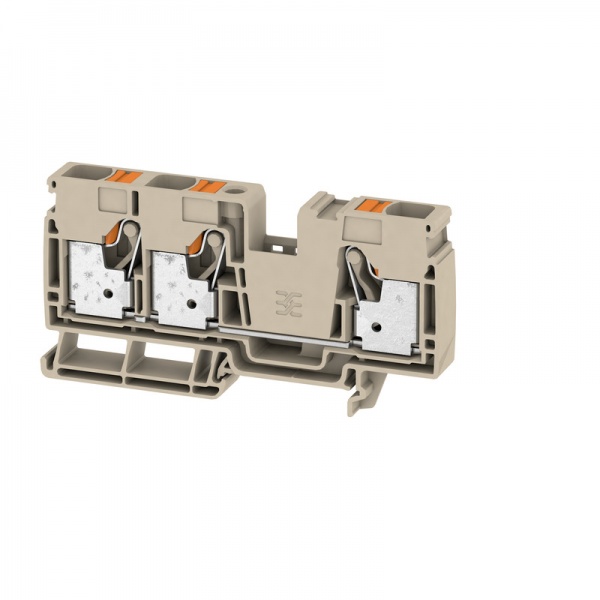 2494090000 WEIDMULLER Проходная клеммная колодка, PUSH IN, 16 mm², 1000 V, 76 A, Количество соединений: 3