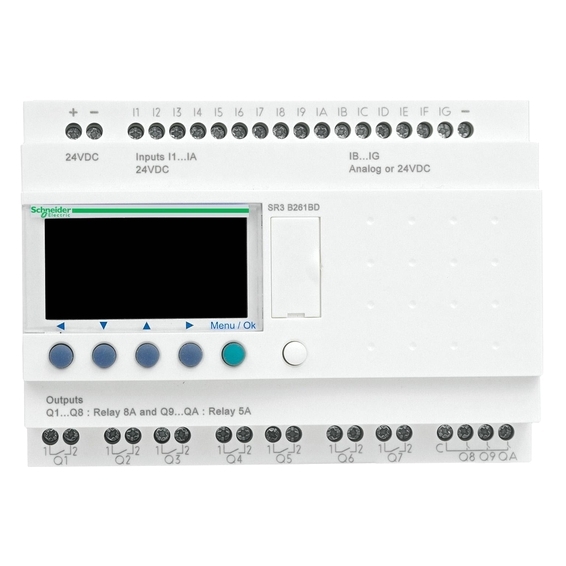 SR3B261FU Schneider Electric ZELIO LOGIC РЕЛЕ МОДУЛЬН 26ВХ/ВЫХ ~240В (max 100)
