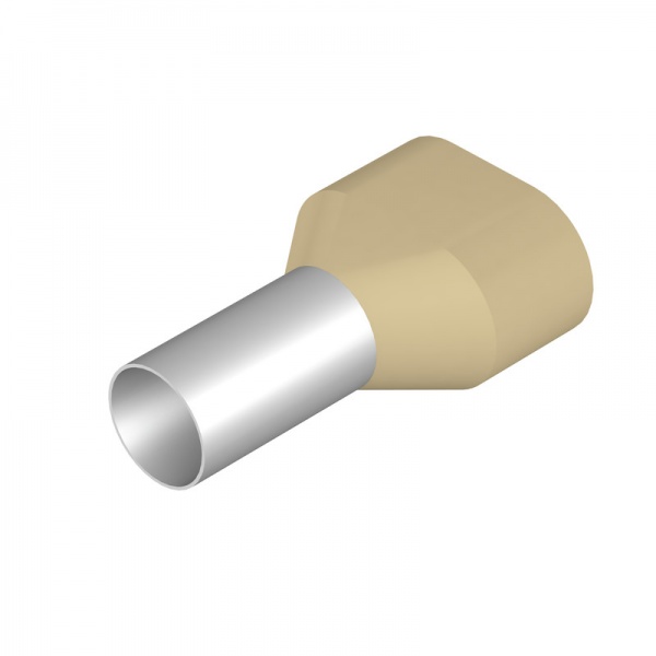 9018860000 WEIDMULLER Кабельный наконечник, Двойной наконечник, 10 mm², Длина зачистки изоляции: 17 mm, цвет слоновой кости