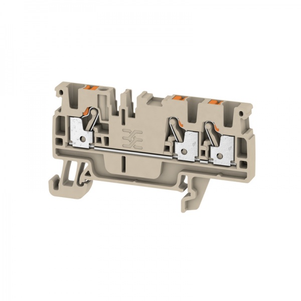 1521740000 WEIDMULLER Проходная клеммная колодка, PUSH IN, 2.5 mm², 800 V, 24 A, Количество соединений: 3