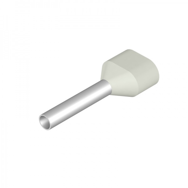 9004900000 WEIDMULLER Кабельный наконечник, Двойной наконечник, 0.75 mm², Длина зачистки изоляции: 13 mm, белый