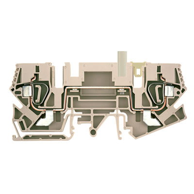 1771960000 WEIDMULLER Проходная клеммная колодка, Пружинное соединение, 6 mm², 800 V, 41 A, Количество соединений: 2