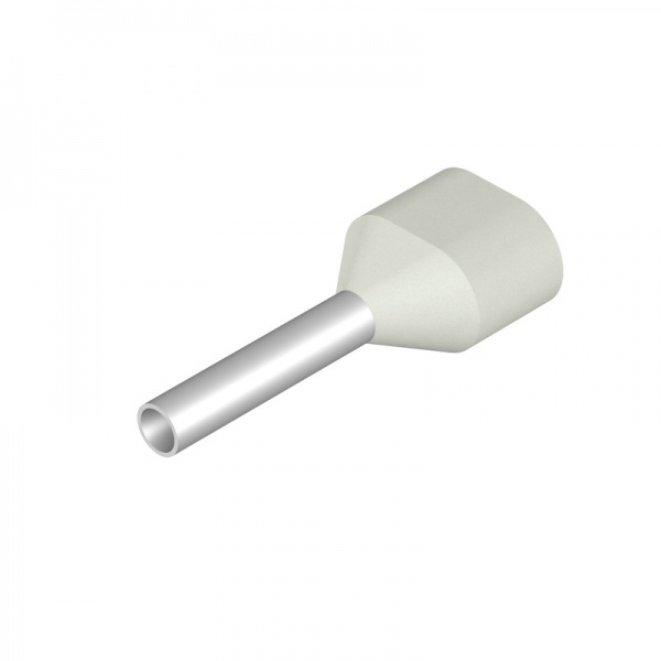 9037380000 WEIDMULLER Кабельный наконечник, Двойной наконечник, 0.5 mm², Длина зачистки изоляции: 11 mm, белый