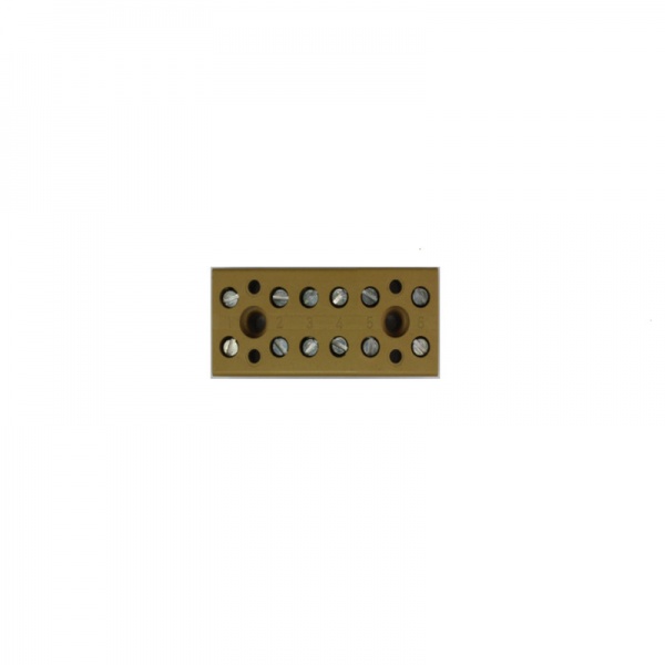 7906090000 WEIDMULLER Одно- и многоконтактная клеммная колодка, Винтовое соединение, 4 mm², 400 V, 32 A, Количество полюсов: 6, 22 mm, Умеренно желтый