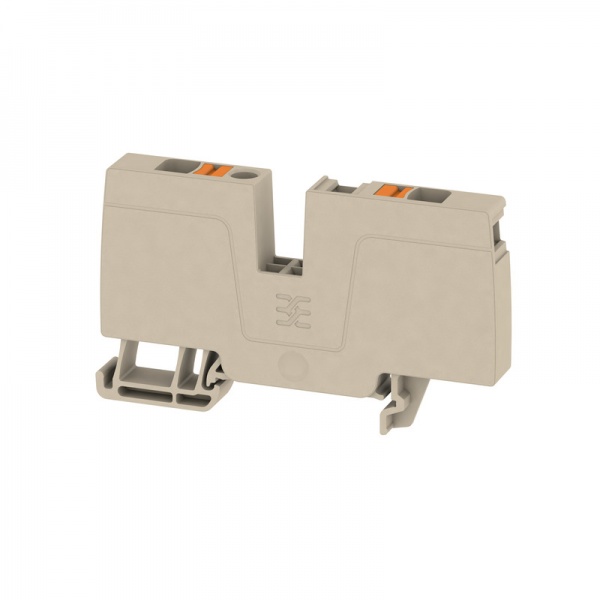1991780000 WEIDMULLER Клемма питания, PUSH IN, 6 mm², 800 V, 41 A, Количество потенциалов на уровень: 1, TS 35, Темно-бежевый, Цвет элементов управления: оранжевый
