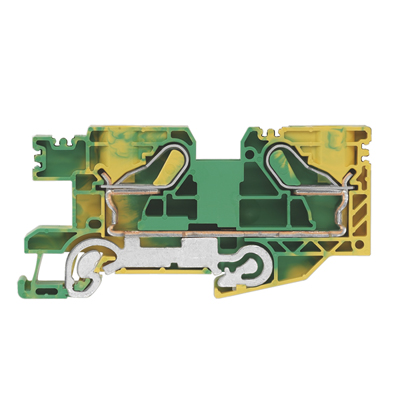1139570000 WEIDMULLER Клемма защ. заземления (PE), PUSH IN, 16 mm², 800 V, 76 A, Количество соединений: 2, Количество уровней: 1, зеленый/желтый