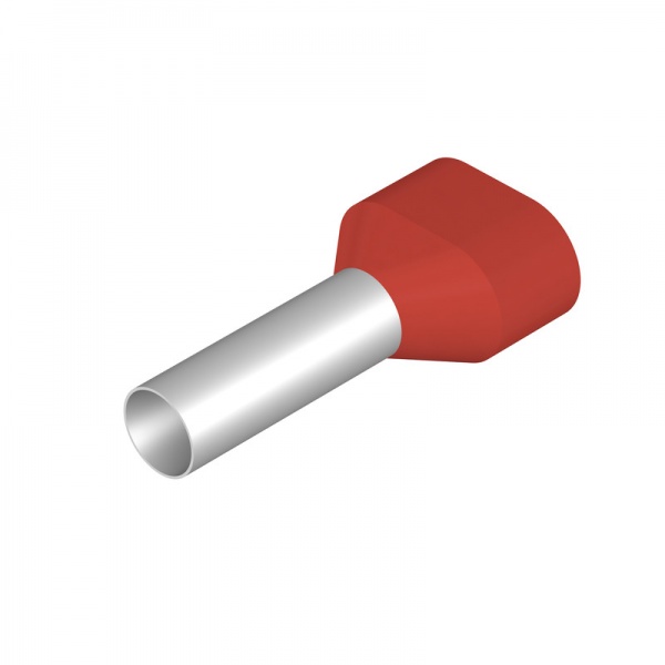 9037580000 WEIDMULLER Кабельный наконечник, Двойной наконечник, 10 mm², Длина зачистки изоляции: 23 mm, красный