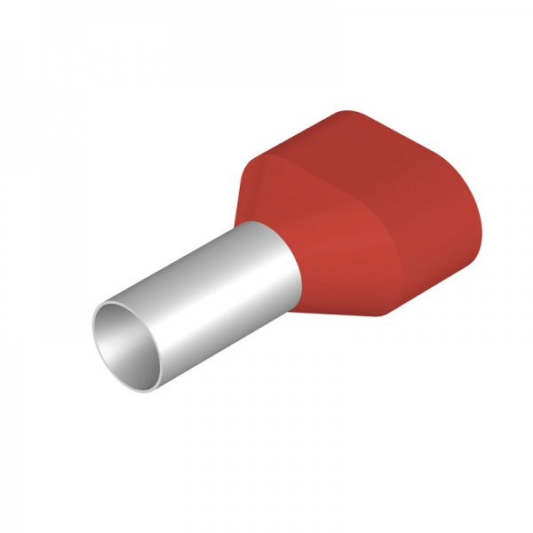9037570000 WEIDMULLER Кабельный наконечник, Двойной наконечник, 10 mm², Длина зачистки изоляции: 17 mm, красный