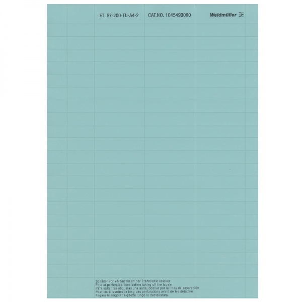 1045490000 WEIDMULLER Маркировка устройств, 12 mm, Пленка виниловая, бирюзовый