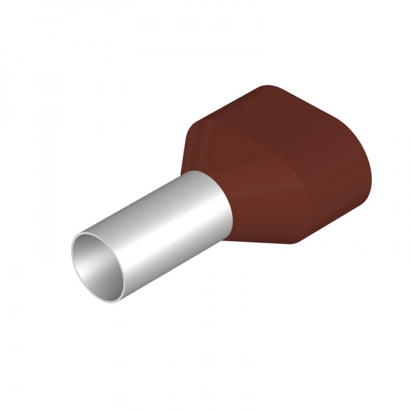 9037710000 WEIDMULLER Кабельный наконечник, Двойной наконечник, 10 mm², Длина зачистки изоляции: 17 mm, коричневый