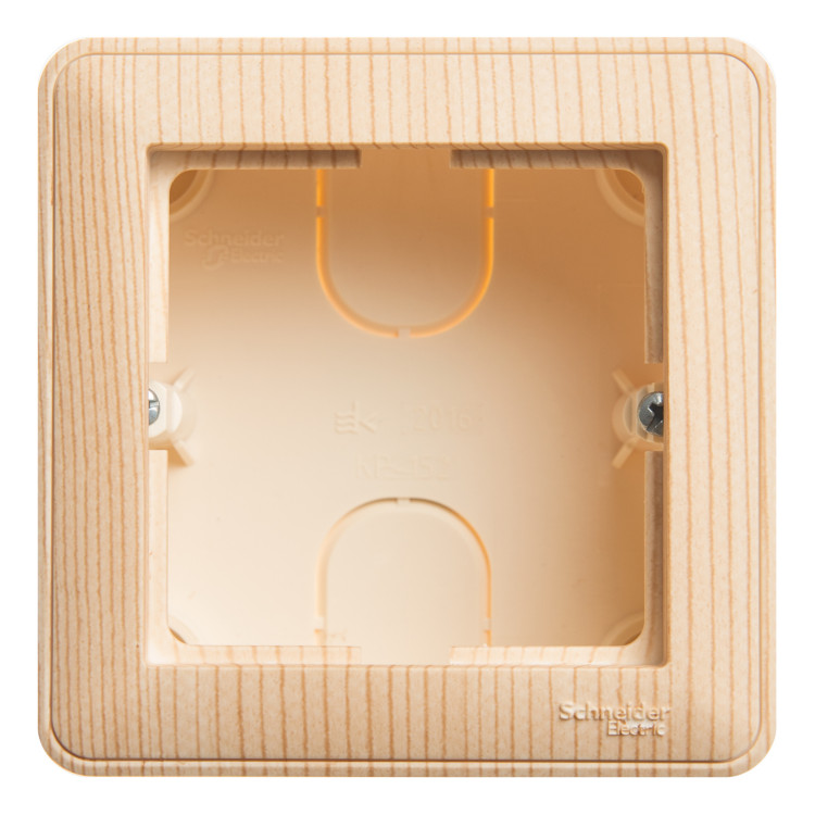 KP-152-78 Schneider Electric W59 КОРОБКА подъемная для наружного монтажа с рамкой 1-местная, СОСНА