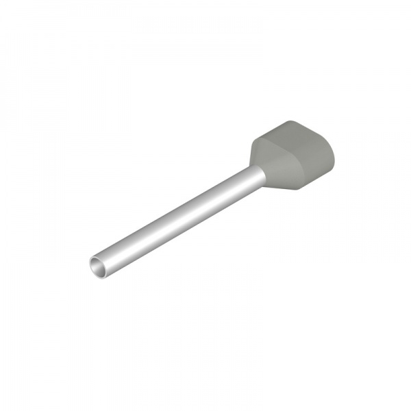 9037430000 WEIDMULLER Кабельный наконечник, Двойной наконечник, 0.75 mm², Длина зачистки изоляции: 21 mm, серый