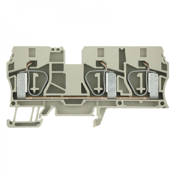 1767690000 WEIDMULLER Проходная клеммная колодка, Пружинное соединение, 10 mm², 800 V, 57 A, Количество соединений: 3