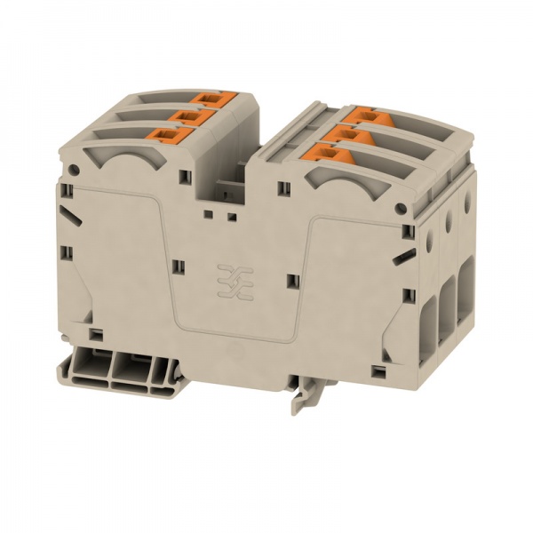 2552100000 WEIDMULLER Проходная клеммная колодка, PUSH IN, 35 mm², 1000 V, 125 A, Количество соединений: 6
