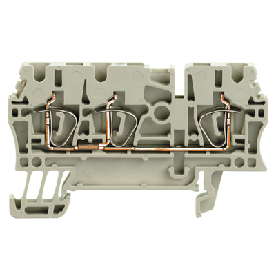 1683390000 WEIDMULLER Проходная клеммная колодка, Пружинное соединение, 2.5 mm², 800 V, 24 A, Количество соединений: 3