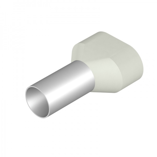9037730000 WEIDMULLER Кабельный наконечник, Двойной наконечник, 16 mm², Длина зачистки изоляции: 20 mm, белый