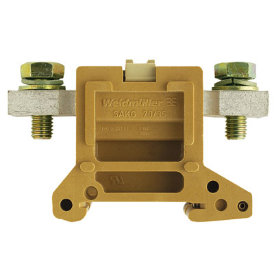 0636620000 WEIDMULLER Проходная клеммная колодка, Винтовое соединение, 70 mm², 1000 V, 192 A, Количество соединений: 1