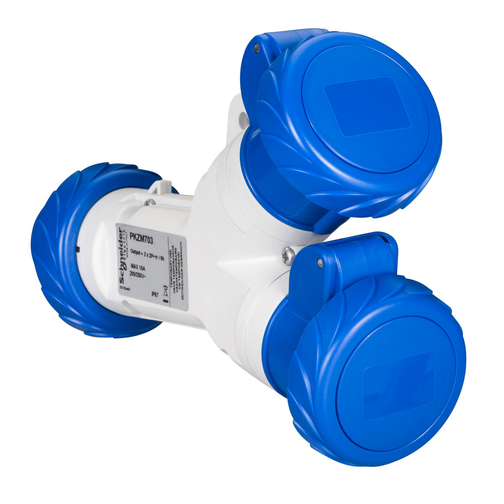 ДВ РАЗВЕТВ 2 16A IP67220V 2PT 50 E