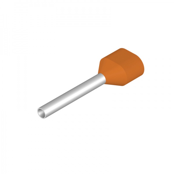 9037220000 WEIDMULLER Кабельный наконечник, Двойной наконечник, 0.5 mm², Длина зачистки изоляции: 15 mm, оранжевый