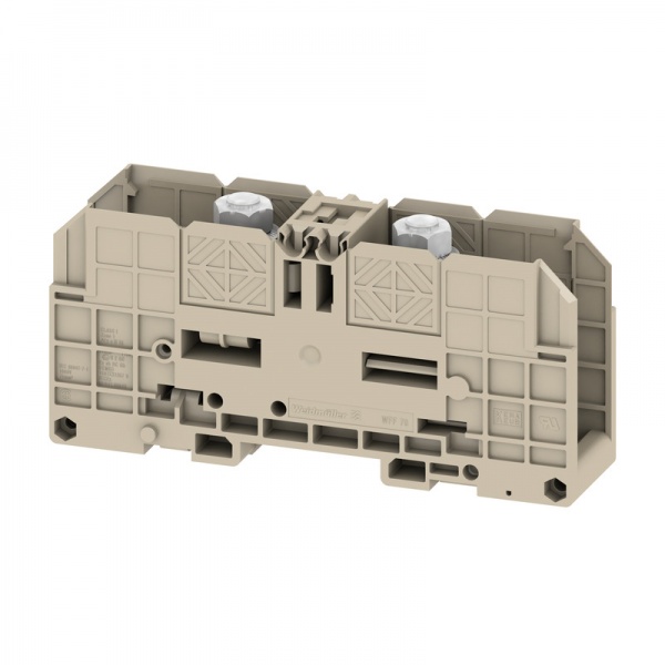 1049230000 WEIDMULLER Болтовая клемма, Болтовое соединение, 70 mm², 500 V, 192 A, Количество соединений: 2, M 8, TS 35, Темно-бежевый