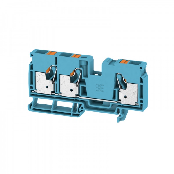 2490510000 WEIDMULLER Проходная клеммная колодка, PUSH IN, 10 mm², 1000 V, 57 A, Количество соединений: 3