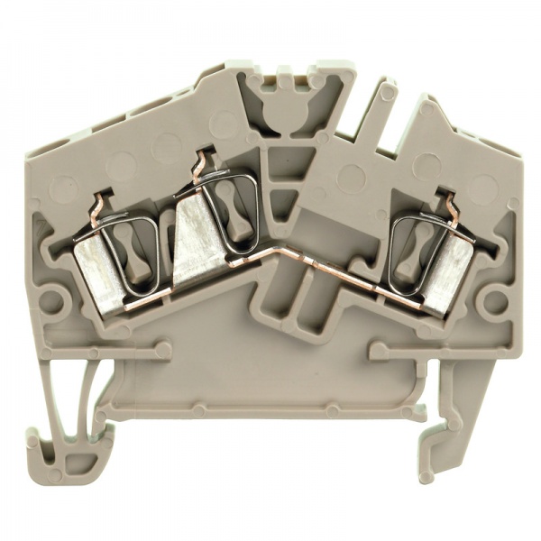 1706010000 WEIDMULLER Проходная клеммная колодка, Пружинное соединение, 2.5 mm², 800 V, 24 A, Количество соединений: 3