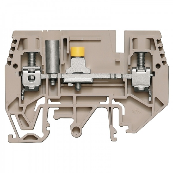 1934800000 WEIDMULLER Клемма для проведения проверок, Винтовое соединение, 6 mm², 500 V, 41 A, без, Поперечное разделение: скользящий, встроенное испытательное гнездо: Нет,