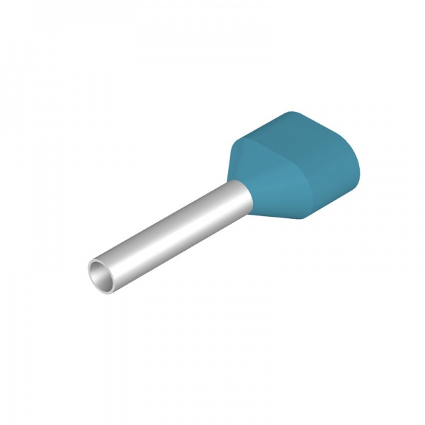 9018570000 WEIDMULLER Кабельный наконечник, Двойной наконечник, 0.75 mm², Длина зачистки изоляции: 11 mm, Светло-синий