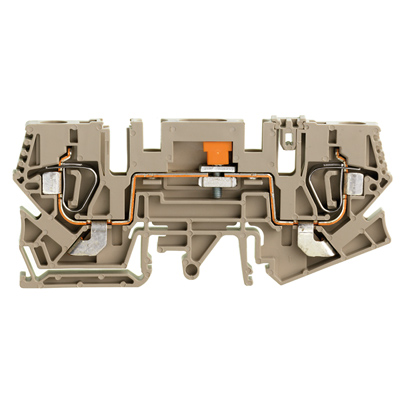 1771800000 WEIDMULLER Клемма для проведения проверок, Пружинное соединение, 6 mm², 400 V, 41 A, скользящий, Поперечное разделение: втычной, встроенное испытательное гнездо: