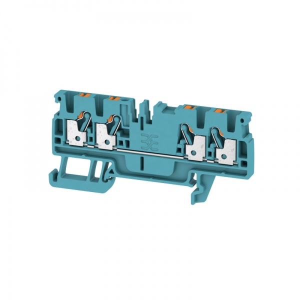 1521700000 WEIDMULLER Проходная клеммная колодка, PUSH IN, 2.5 mm², 800 V, 24 A, Количество соединений: 4