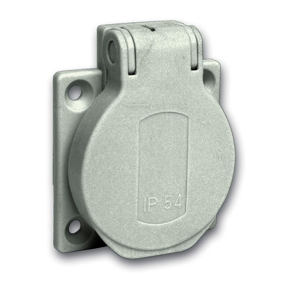 PKS52G Schneider Electric РОЗЕТКА СЕРАЯ 10/16A 50Х50ММ IP54 ВИНТЫ СБОКУ