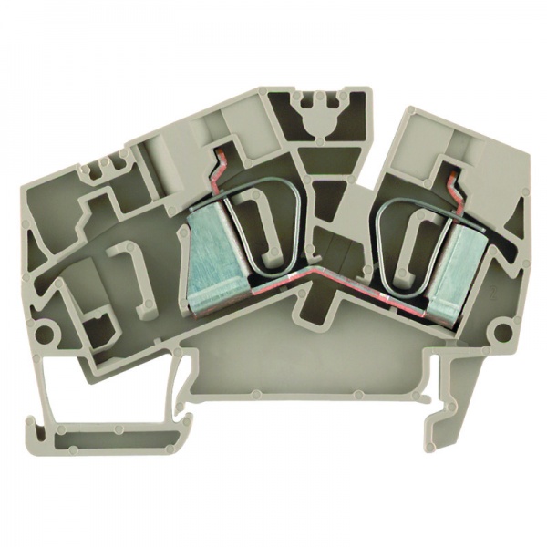 1771380000 WEIDMULLER Проходная клеммная колодка, Пружинное соединение, 6 mm², 800 V, 41 A, Количество соединений: 2