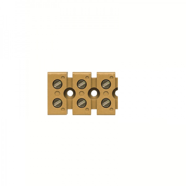 0620320000 WEIDMULLER Одно- и многоконтактная клеммная колодка, Винтовое соединение, 6 mm², 690 V, 41 A, Количество полюсов: 3, 23 mm, Умеренно желтый