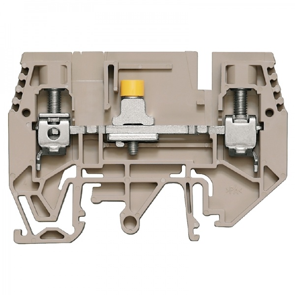 1934790000 WEIDMULLER Клемма для проведения проверок, Винтовое соединение, 6 mm², 500 V, 41 A, без, Поперечное разделение: скользящий, встроенное испытательное гнездо: Нет,