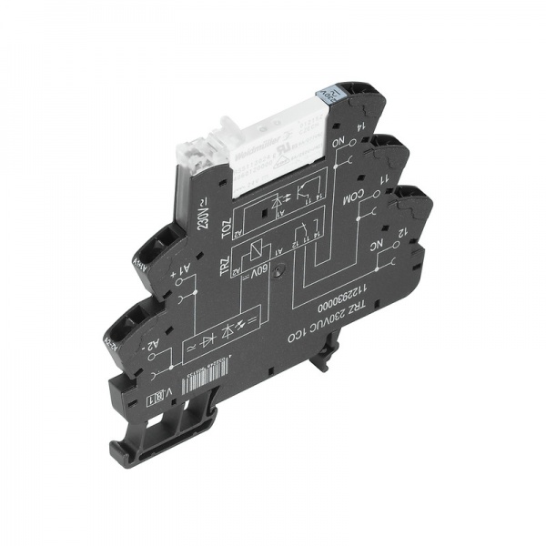 2154980000 WEIDMULLER Релейный модуль, 24…230 V UC ±10 %, Зеленый светодиод, Выпрям. тока, 1 Переключающий контакт (AgSnO) , 250 V AC, 6 A, Пружинное соединение