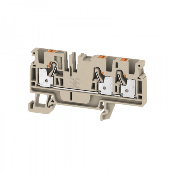 2051240000 WEIDMULLER Проходная клеммная колодка, PUSH IN, 4 mm², 800 V, 32 A, Количество соединений: 3