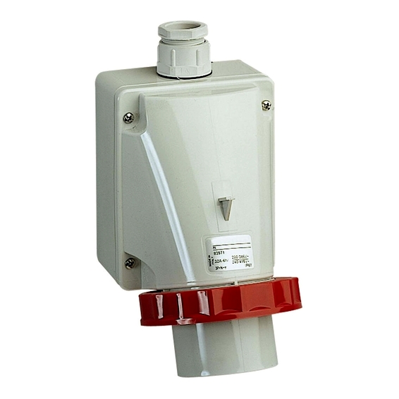 83571 Schneider Electric НАСТЕН ВИЛКА ВИНТ 32А 3P+N+E IP67 380В