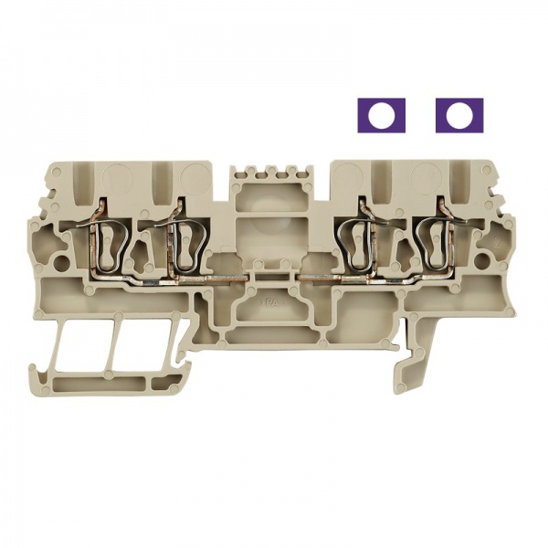 1826970000 WEIDMULLER Проходная клеммная колодка, Пружинное соединение, 1.5 mm², 500 V, 17.5 A, Количество соединений: 4