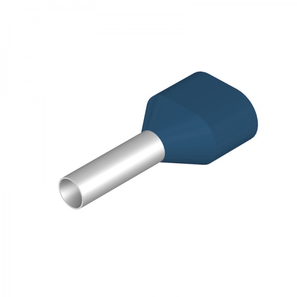 9004430000 WEIDMULLER Кабельный наконечник, Двойной наконечник, 2.5 mm², Длина зачистки изоляции: 13 mm, синий