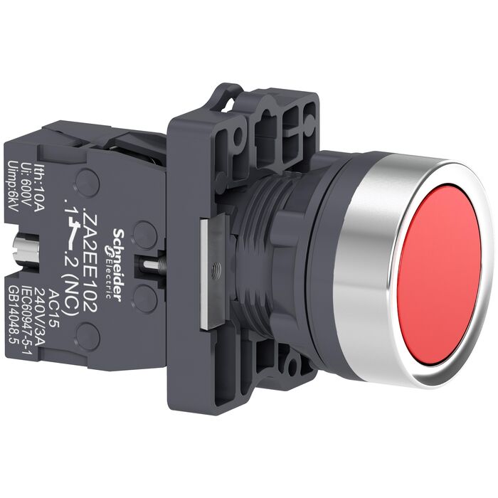 XA2EA42 Schneider Electric КНОПКАXA2,ПРУЖ.ВОЗВР.,КРАСНАЯ,1НЗ