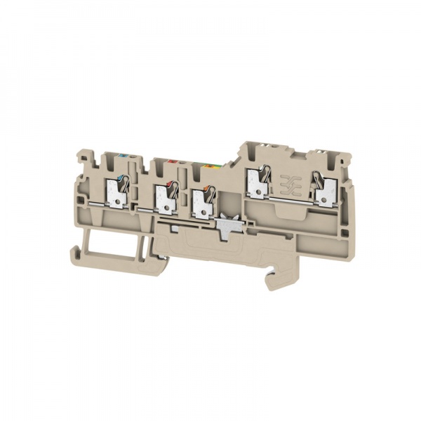 1992230000 WEIDMULLER Клемма пускателя/исполнительного устройства, PUSH IN, 1.5 mm², 250 V, 13.5 A, Количество соединений: 5, Темно-бежевый