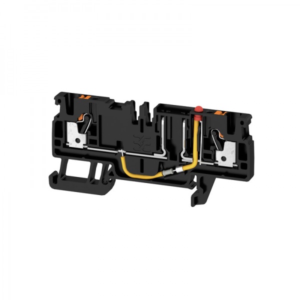 2466610000 WEIDMULLER Клемма с предохранителем, со светодиодом, PUSH IN, 2.5 mm², 12 V, 10 A, миниатюрный предохранитель, черный