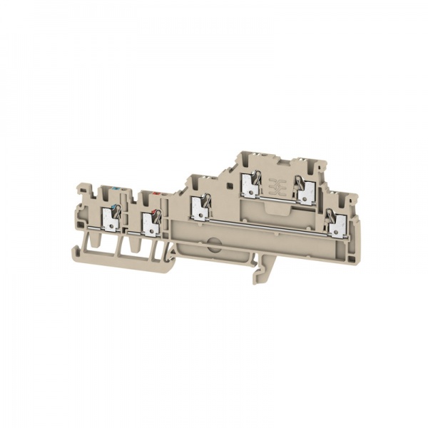 1992220000 WEIDMULLER Клемма пускателя/исполнительного устройства, PUSH IN, 1.5 mm², 250 V, 13.5 A, Количество соединений: 6, Темно-бежевый