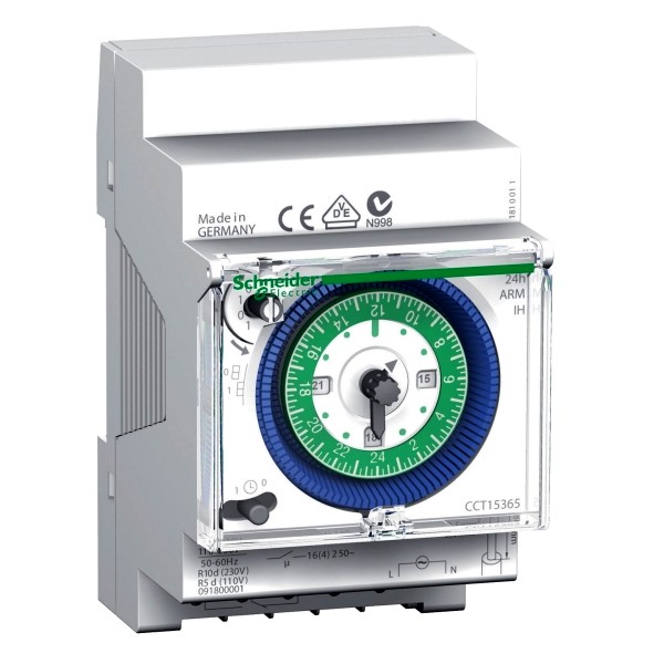 CCT15365 Schneider Electric РЕЛЕ ВРЕМ. ЭЛ.МЕХ. IH 24ЧАСА 1КАНАЛ С ЗАПАСОМ ХОДА