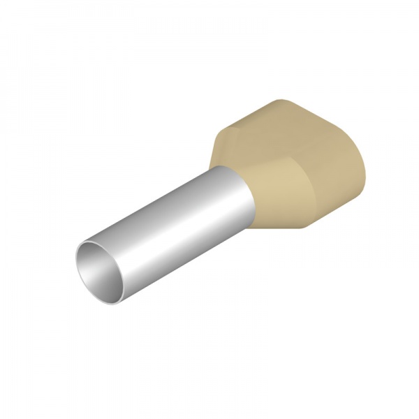 9018870000 WEIDMULLER Кабельный наконечник, Двойной наконечник, 10 mm², Длина зачистки изоляции: 23 mm, цвет слоновой кости