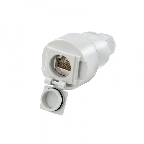 8813090000 WEIDMULLER Разъем RJ45, IP67, Соединение 1: RJ45, Соединение 2: IDCСхема соединения с цветовой кодировкой согласно<br />EIA/TIA T568 A., EIA/TIA T568 B